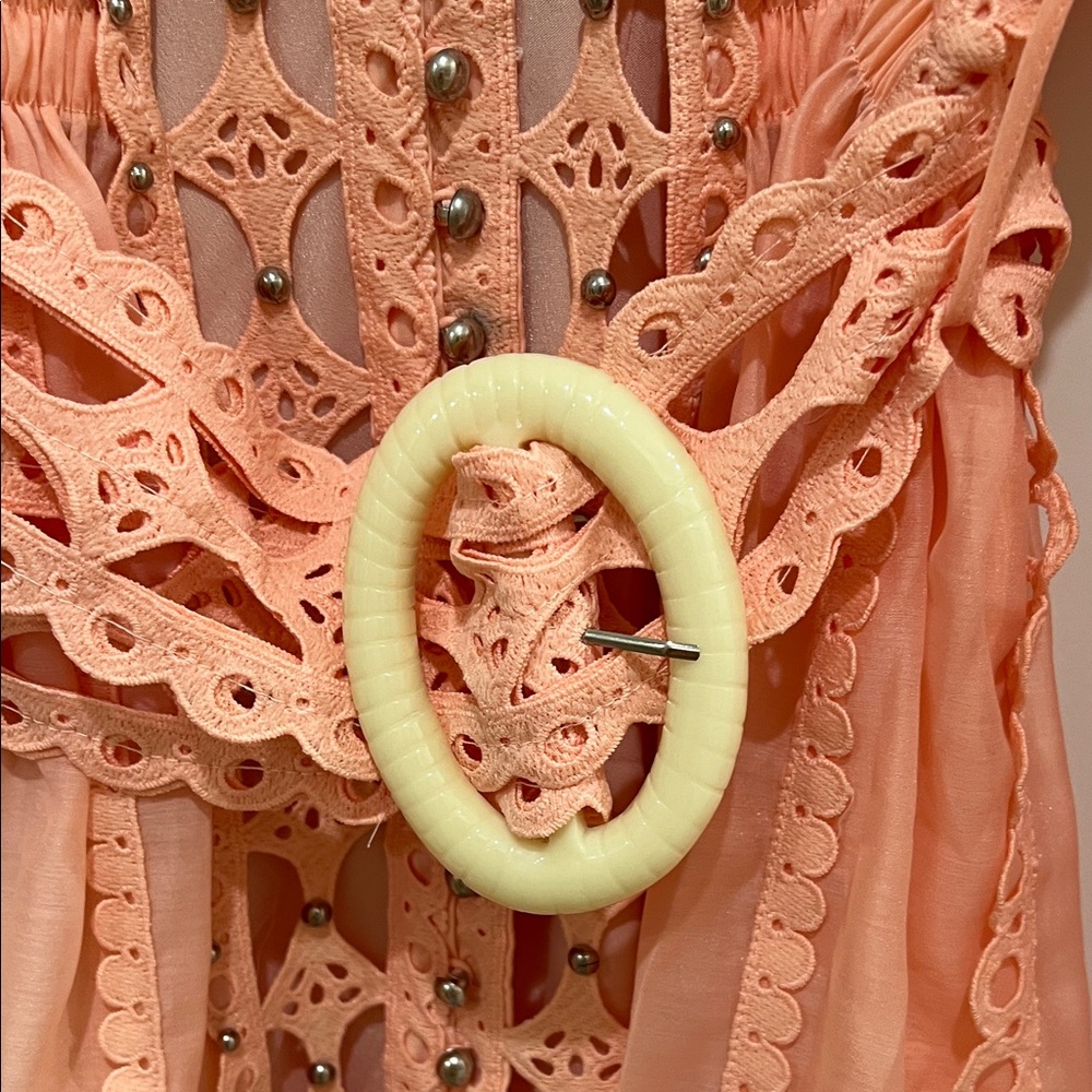L’Atiste Peach Lace Mini Dress - Picture 7 of 10